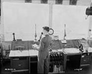 Console set in control tower 2 Feb. 1955