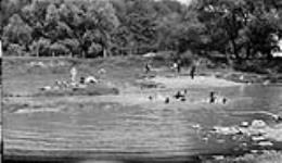 Boys bathing at the Paper Mill Dam, Don Valley 9 July, 1916