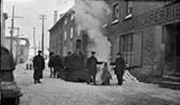 A street in Lower Quebec, [P.Q.] 7 Mar., 1917