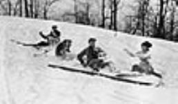 Pitching snowballs after a spill while skiing in High Park 28 Jan. 1917