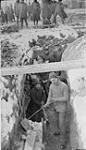 Man in a trench in the Exhibition Grounds 10 Feb. 1916