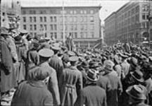 Recruiting soldiers in front of City Hall 13 Mar. 1916
