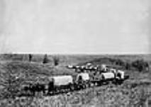 Ox train leaving Long River Depot 1873