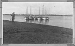 Group of schooners on the Mackenzie River during H.E. Baron Byng of Vimy's voyage to Aklavik N.W.T. July, 1925 July 1925