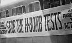 (Peace Campaign) Banner "Stop the H-Bomb Test" ca. 1950