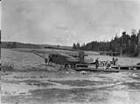 Fairchild 71 aircraft of R.C.A.F. en route from English River to Osnaburgh during Treaty Nine payment flight, Twin Lake, Ont., June 1929 June 1929.