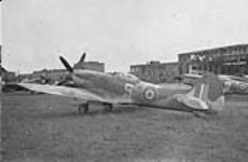 Vickers-Supermarine 'Spitfire' F.R.XIVB aircraft NV348 'S' 'Violet-Dorothy III' of No.414(Sarnia Imperials) Squadron, R.C.A.F.. Copy negative May 1945