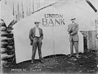 Union Bank - Man on right. H.H. Little, bank manager married with W.W. Wrathall's sister Olive 30 July 1913