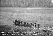 Constables returning to Hazelton after raiding Indians, Kispiox, B.C. Nov. 6, 1909 6 Nov. 1909