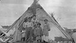 [Cree children next to a teepee] Original title: Indian Children July 1927.