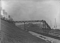 Wilson Ave. bridge nearly completed. View from Rly embankment Jan. 13, 1915