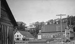 Lower section, Gaspé, Baker's Hotel on hill July 1923.