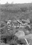 Ruins of Inuit tent with two skeletons found on Kazan River 1930