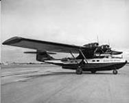 Consolidated PBY "Canso" aircraft CF-EZX of Central B.C. Airways at Vancouver Airport, B.C n.d.