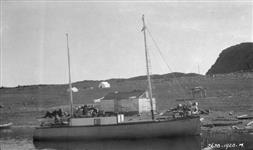 Wilmot Island (In Coronation Gulf) showing Klengenberg's boat "Doctor Rymer", later destroyed in storm 16 August 1928.