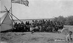 Paying Treaty at Yellowknife Settlement 1924