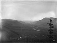 Power Plant and Twelve Mile Valley from intake Little Twelve Mile Pipe Summer 1908