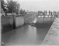 St. Ours Canal Lock and diver, looking west Aug. 30, 1910