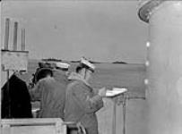 View of convoy from signal deck of H.M.C.S. "Assiniboine" 10 July 1940
