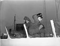 [Personnel on bridge of unidentified FAIRMILE manned by the Free French Naval Forces.] 6 Feb. 1943