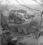 [German anti-tank gun position captured by the action during which Major F.A. Tilston won the Victoria Cross, Hochwald, Germany, 13 March 1945.] 13 Mar. 1945