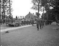 March past of the Regina Rifle Regiment on their farewell parade, Ede, Netherlands, 26 September 1945 September 26, 1945.