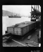Crate on St. John's, Nfld., dock June 1919