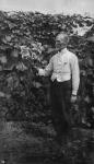 Mr. Perley G. Keyes with lilies in garden at 217 Rideau St ca. 1896