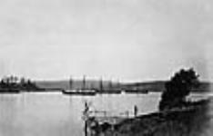 The greater portion of the Pacific fleet Esquimalt ZEALOUS stripped for refitting ca. 1870