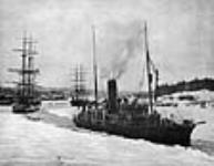C.G.S. STANLEY cutting icebound vessels out of Bridgewater prior to 1910