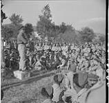 Major-General Christopher Vokes addressing personnel of the Hastings and Prince Edward Regiment 13 May 1944