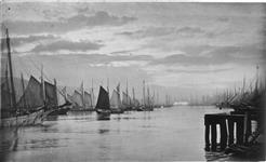 Sailing vessels in the harbour n.d.