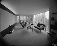 Interior view showing living-room of Ted Duncan's home at 19 Kindle Court, designed by architect Alec Heaton 10 November 1966.