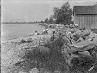 Beauharnois Canal - Hungry Bay Dyke Wall. Stone Protection Wall, (Lots 352-340-339), looking North East 13 July 1933