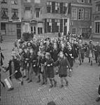 Dutch children celebrating the liberation of Goes by the 2nd Canadian Infantry Division 30 oct. 1944