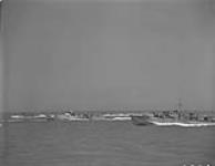 Surrendered German E-boats, taken from bridge of MTB-745. Great Britain, May 1945 MAY 1945