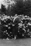 Mrs. Sidney Clarke Ells in her garden ca. 1940