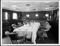 Molson's yacht. M.Y. CURLEW dining saloon ca. 1927