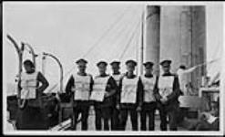 Officers of the 80th Battalion, Canadian Expeditionary Force aboard S.S. BALTIC en route to Britain 1916