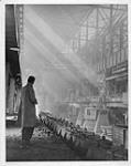 Steel plan: "Sunbeams & Steel" - amateur pictorial photograph submitted to salons and monthly competitions of the Hamilton Camera Club - 16th Canadian Salon of Photography in Hamilton ca. 1949