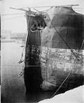Damage to SS STORSTAD caused by collision with R.M.S. EMPRESS OF IRELAND in the Gulf of St. Lawrence Aug. 1914