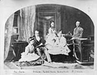 Kimber family portrait. Left to right: Miss Kimber, Mr. Kimber, Adèle Kimber, Mrs. Kimber, M.E. Kimber [ca. 1876].