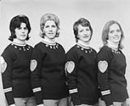 Canadian Ladies Curling Association Championship - St.John's Curling Club - Newfoundland Rink 1973 - L. to R.: Ann Bowering, Joan Pope, Jean Burden, Chris Cathcart 1973