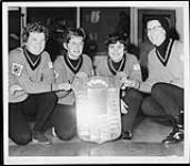 Members of the British Columbia rink, Canadian Ladies Curling Association Championships of 1970. (L-R): Gladys Nord, Marjorie Mitchell, Mavis Gordon, Donna Clark 1970
