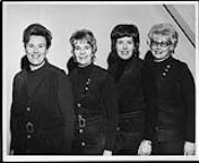 Members of the Manitoba rink, Canadian Ladies Curling Association Championships of 1972. (L-R): Audrey Williamson, Mabel Mitchell, Florence Yeo, Dru Dickens 1972