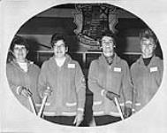 Canadian Ladies' Curling Association championship. Nova Scotia Rink:Clare Purdy, Flo Yves, Joan McLeod, Bette Rann Feb. 1971
