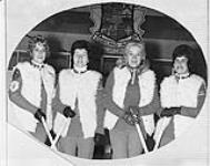 Canadian Ladies' Curling Association championship. Quebec Rink: Nicole Janelle, Paulette Janelle, Doris Lapointe, Denise Coté Feb. 1971