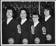 Members of the Prince Edward Island rink, Canadian Ladies Curling Association Championships of 1972. (L-R): Marie Toole, Jennie Boomhower, Cathy Ditton, Pauline Johnston 1972