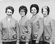 Canadian Ladies Curling Association Championship - Arnprior Curling Club - Ontario Rink 1973 - L. to R.: Isabel Munro, Thelma Lindsay, Geraldine Macklem, Vyvienne Johnston 1973