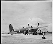 De Havilland 'Mosquito' B.35 aircraft PF621 providing navigational support for the first transatlantic jet flight by 'Vampire' aircraft of No.54 Squadron, R.A.F 15 July 1948